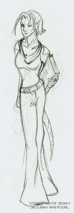 Cute girl goes to school