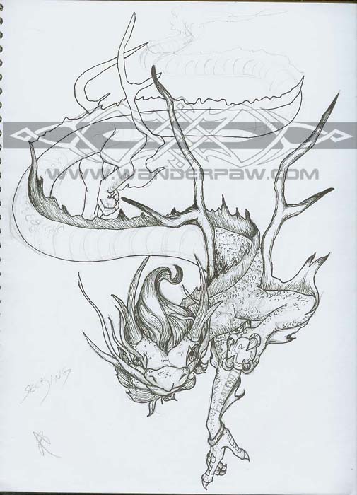 An Mc Escher Dragon coming out of the screen