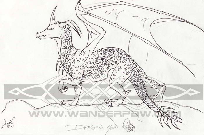 Cool Dragon Posing on rock