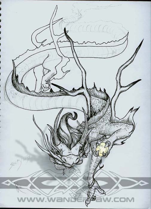 Cool dragon coming out of the picture