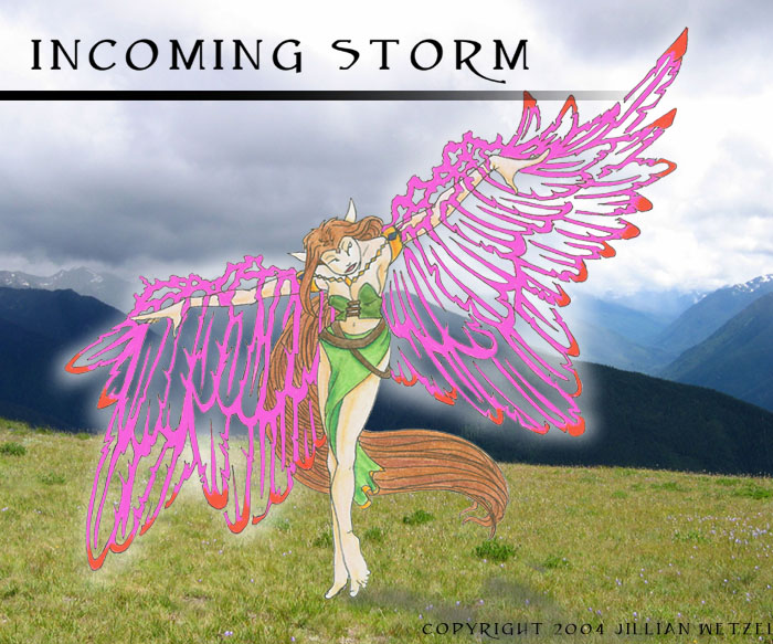 Magic Winged Elf on Mountain