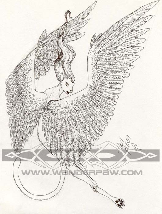 Cat Anthro With Wings