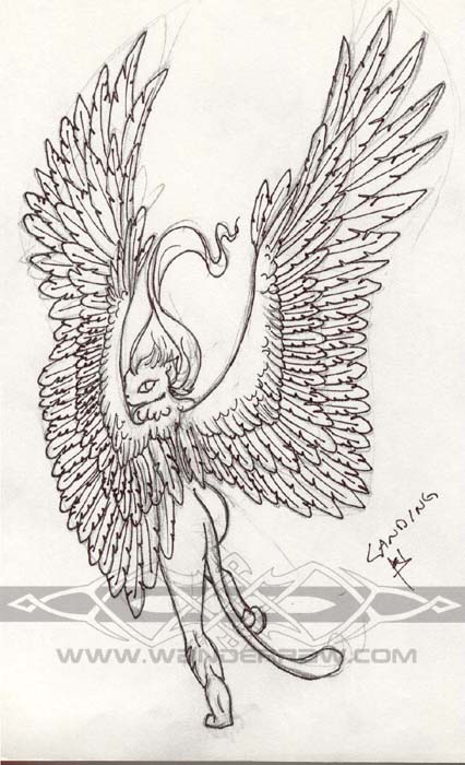 Cat anthro with wings