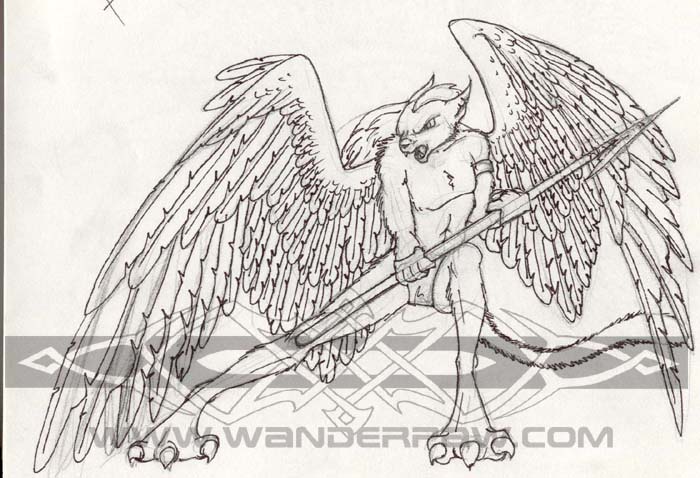 Mad Cat anthro with wings