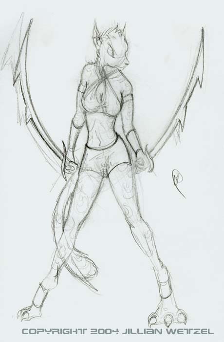 cat anthro with Swords