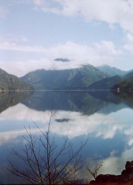 Mountain and lake reflection